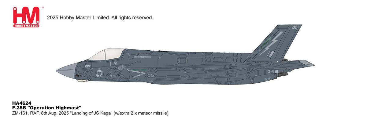 【予約商品】F-35B ライトニングII イギリス空軍 「ハイマスト作戦 DDH-184 かが着艦機」 ※ミーティアミサイル付属 1/72 (HM20261021) [HA4624]
