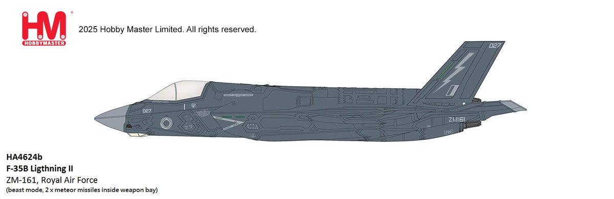 【予約商品】F-35B ライトニングII イギリス空軍 ZM-161 ※ビーストモード・ミーティアミサイル付属 1/72 (HM20261021) [HA4624B]