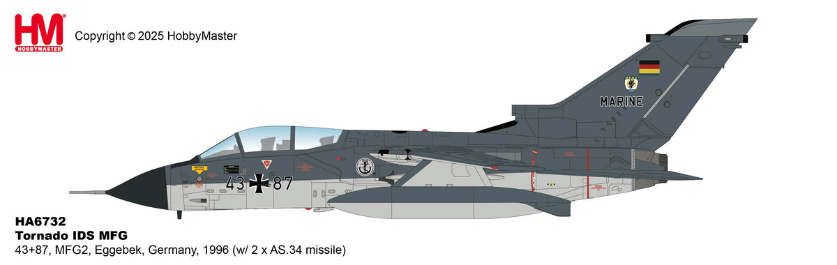 【予約商品】トーネード IDS ドイツ海軍 MFG2 エゲベク基地 43+87 1996年 ※AS.34×2付属 1/72 (HM20261021) [HA6732]