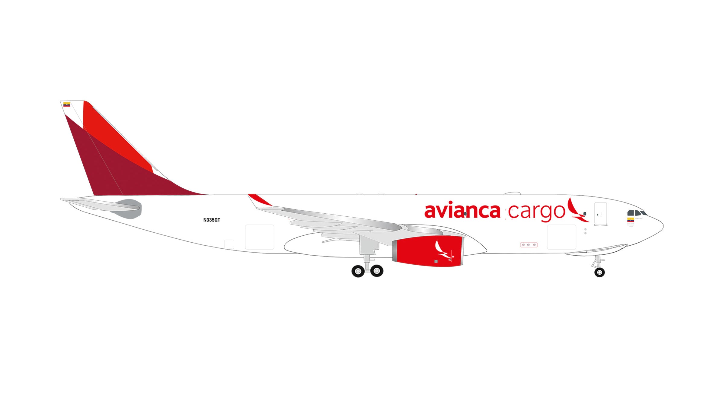 【予約商品】A330-200F アビアンカ・カーゴ N335QT 1/500 (HE20260717)［526180-001］