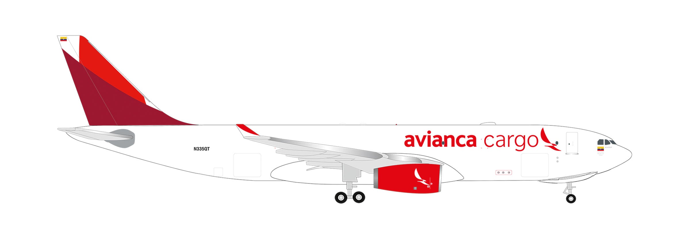 【予約商品】A330-200F アビアンカ・カーゴ N335QT 1/500 (HE20260717)［526180-001］