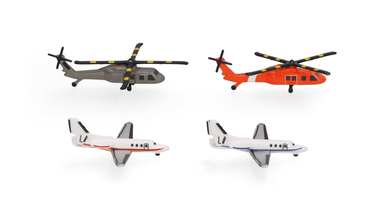 【予約商品】ヘリコプター・ビジネスジェット (2+2)セット  1/500 (HE20260912) [535939-001]