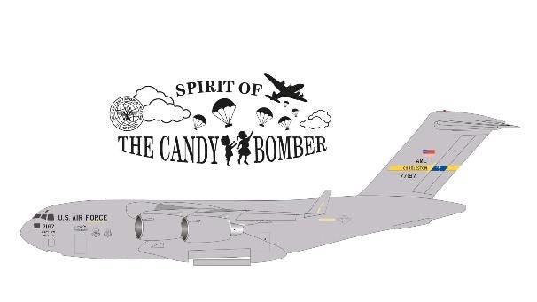 【予約商品】C-17A アメリカ空軍 437th Airlift Wing 「Spirit of the Candy Bomber」 07-7187 1/500 (HE20241109) [537964]