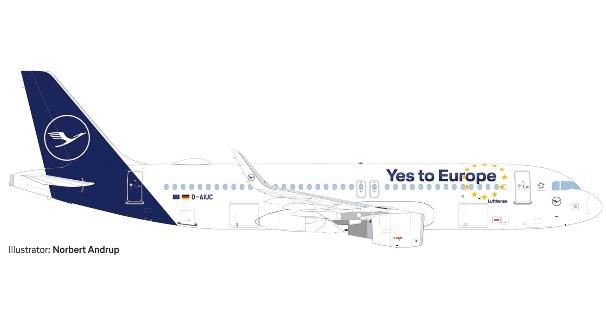 [Pre-order item] A320 Lufthansa "Yes to Europe" D-AIJC 1/500 (HE20241123) [538176] 