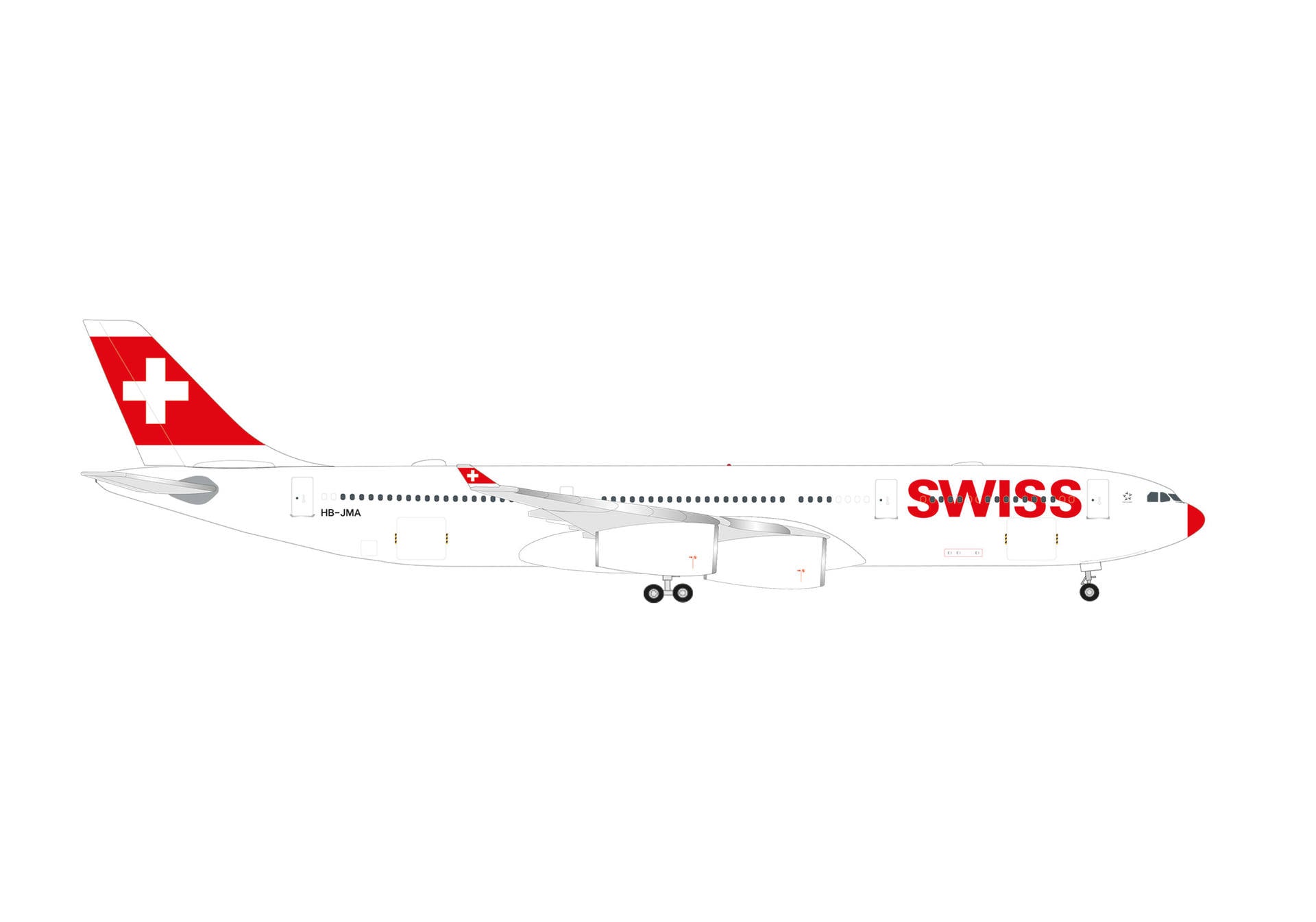A340-300 スイス インターナショナル エアラインズ 「LxAirDeer Frauenfield」 HB-JMA 1/500 [538183]
