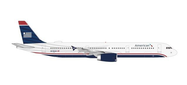 Herpa Wings A321 アメリカン航空 US Airways Heritage livery N578UW