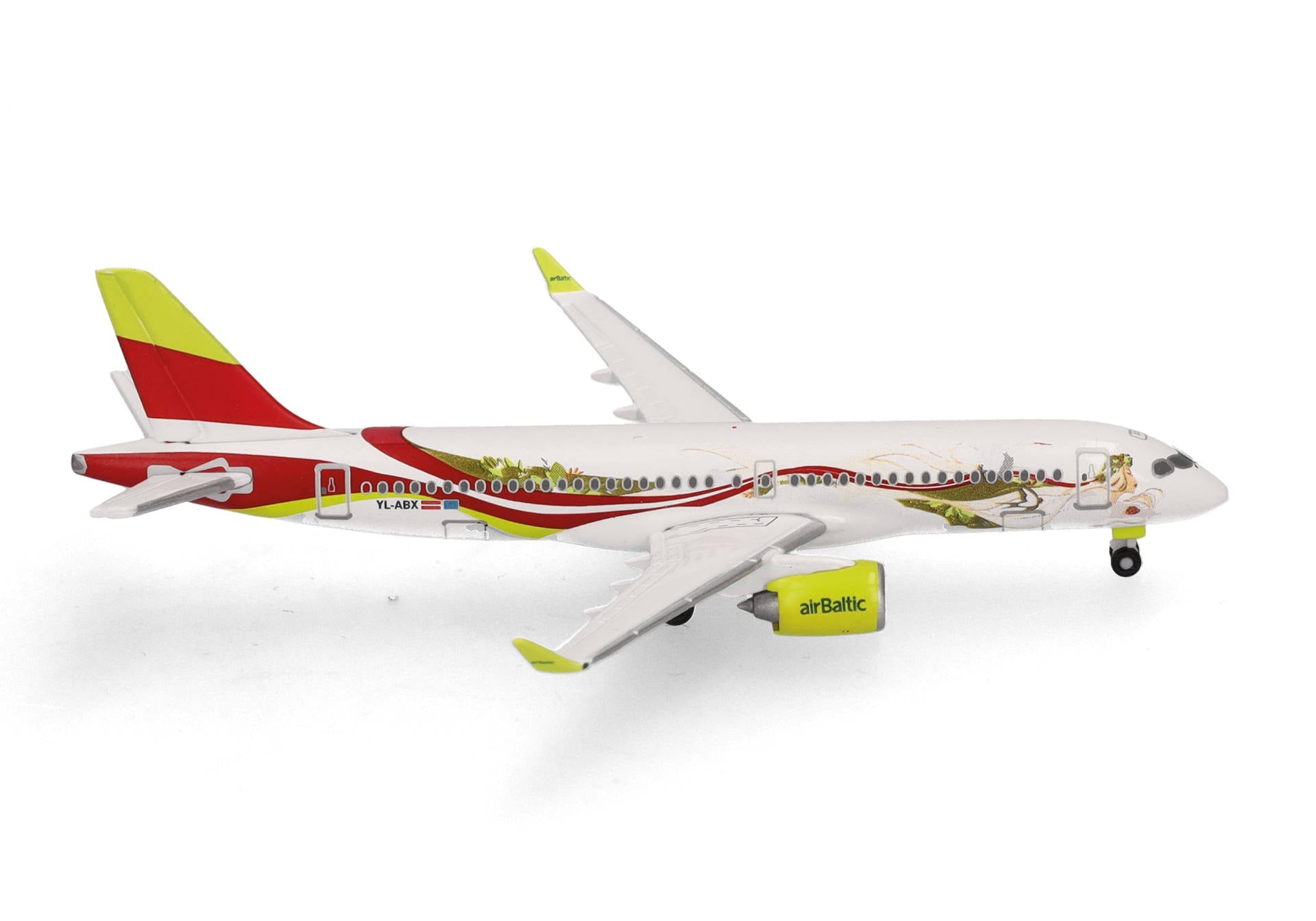 Herpa Wings A220-300 エアバルチック 50th A220 YL-ABX 1/500