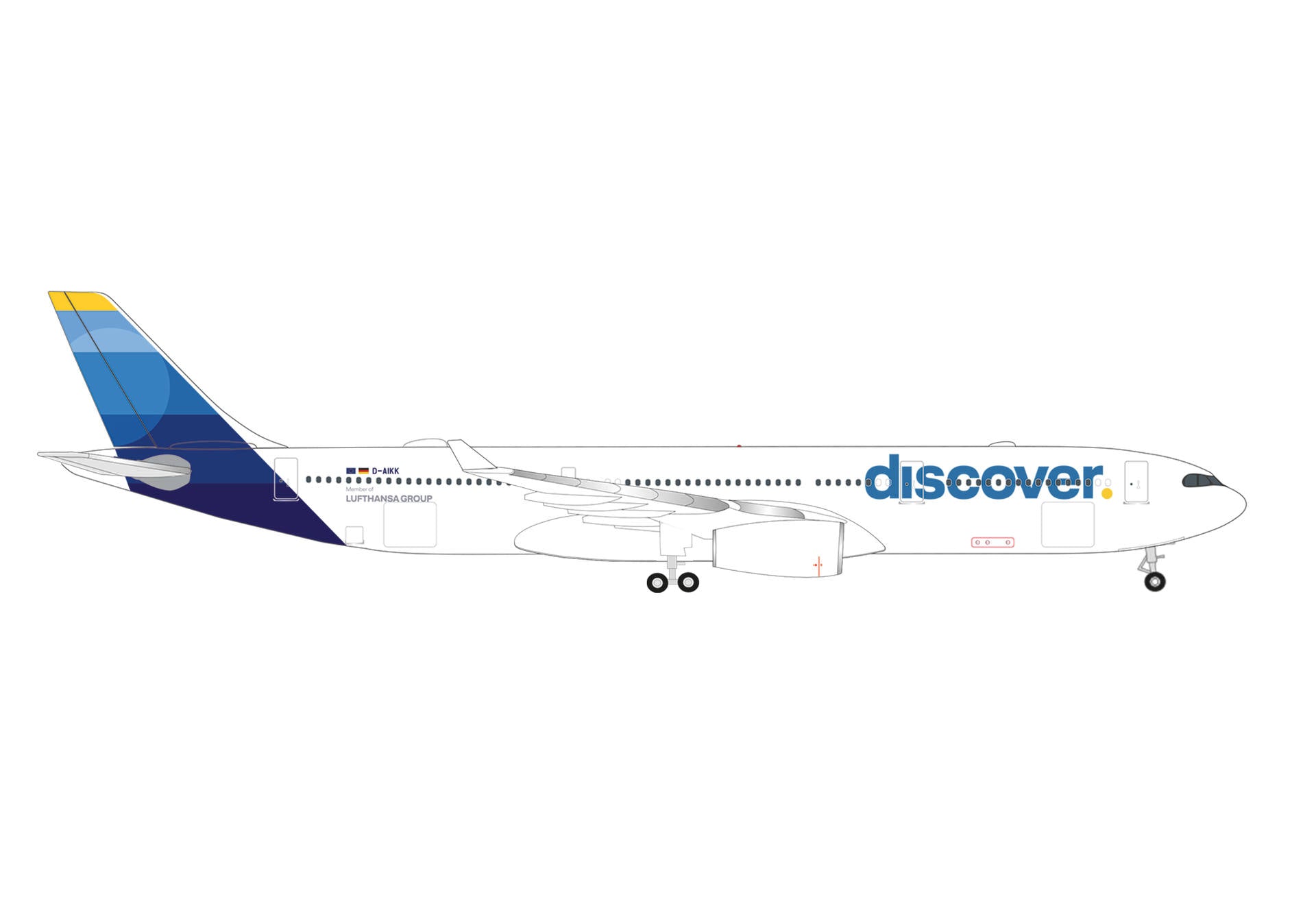 Herpa Wings A330-300 ディスカバーエアラインズ D-AIKK 1/500 [538343]