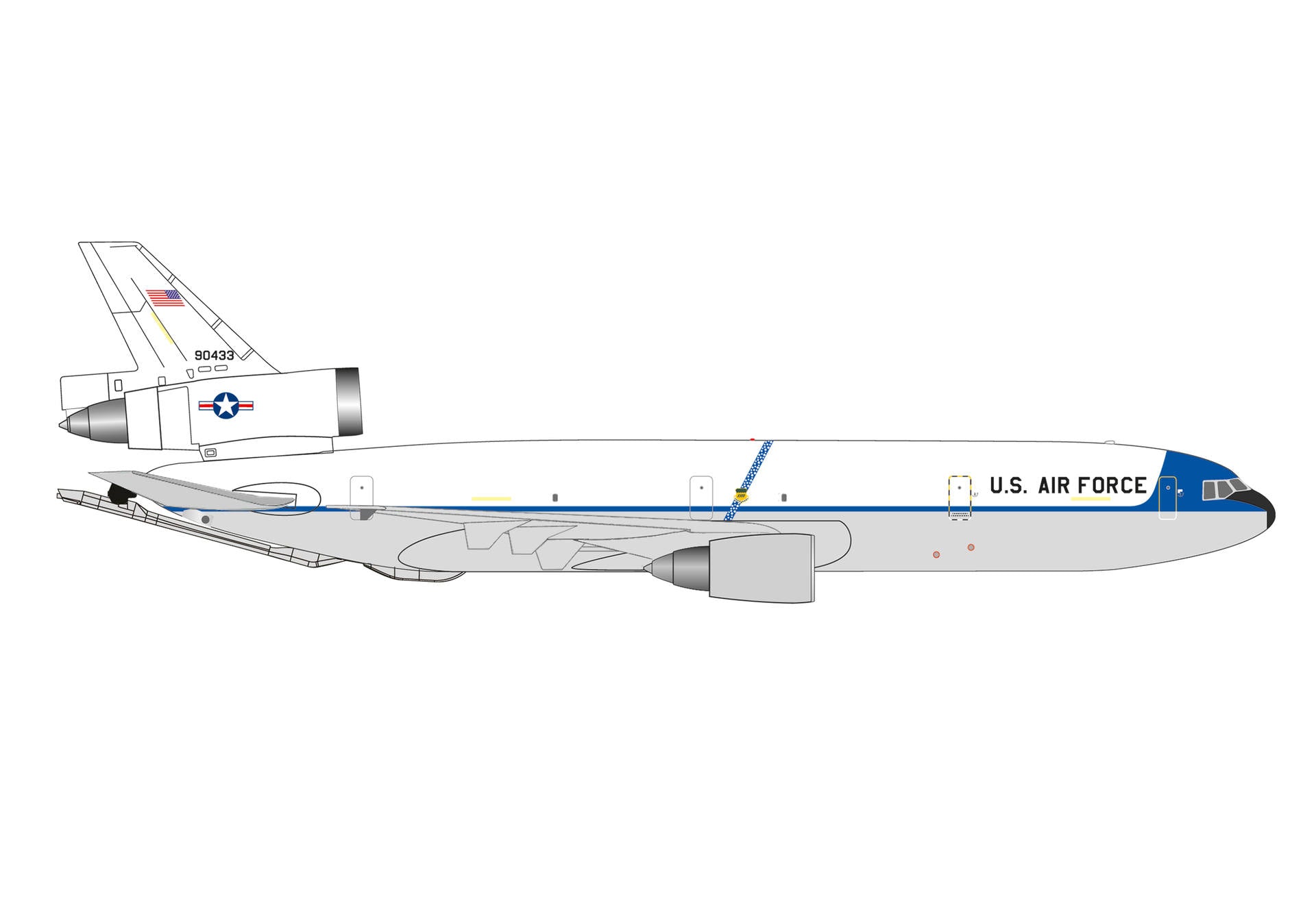KC-10 アメリカ空軍 第2爆撃航空団 バークスデール空軍基地 (オリジナルカラー)  79-0433 1/500 [538381]