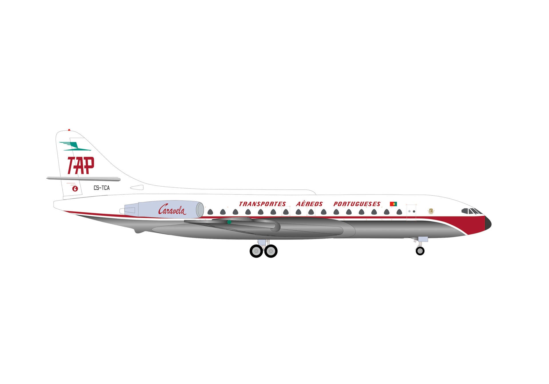 【予約商品】SE210 シュド・カラベル TAPポルトガル航空 「Goa」 CS-TCA 1/500 (HE20250711) [538503]