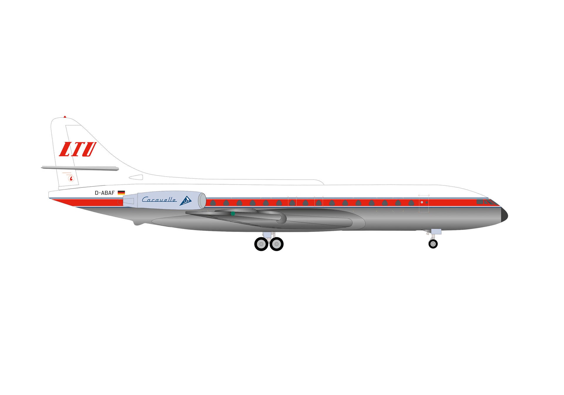 【予約商品】SE210 シュド・カラベル LTUインターナショナル 「Nordrhein-Westfalen」 D-ABAF 1/500 (HE20250711) [538527]