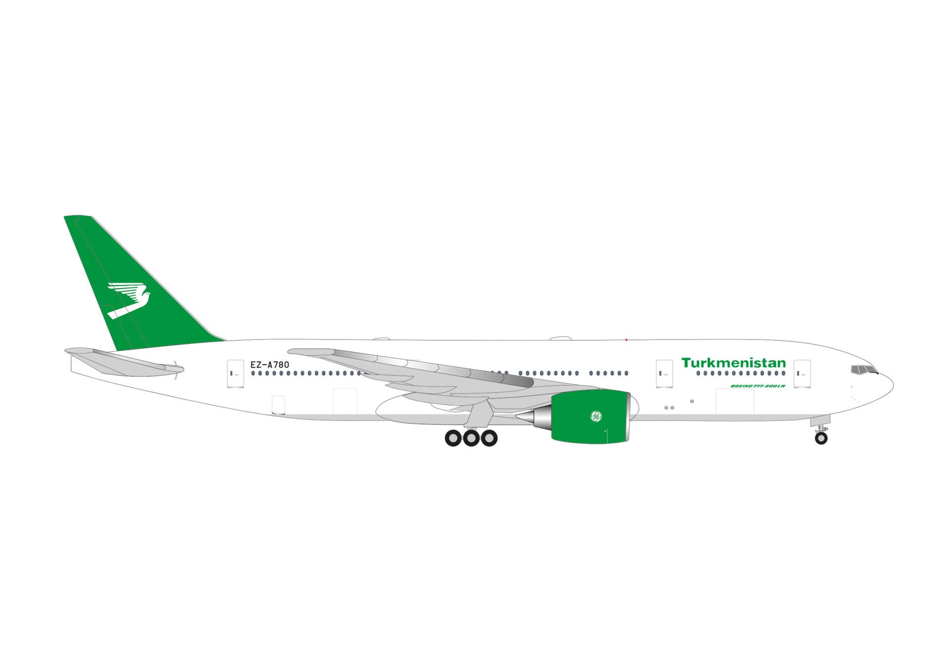 ペルー産　アブソロニーモルフォ　103mm Herpa Wings 777-200LR トルクメニスタン航空 EZ-A780 1/500 [538558]