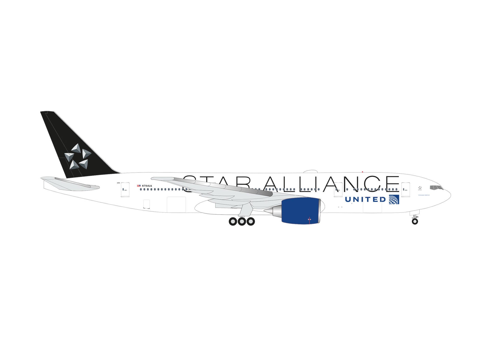 【予約商品】777-200 ユナイテッド航空 ※Star Alliance塗装 N794UA 1/500 (HE20250711) [538589]