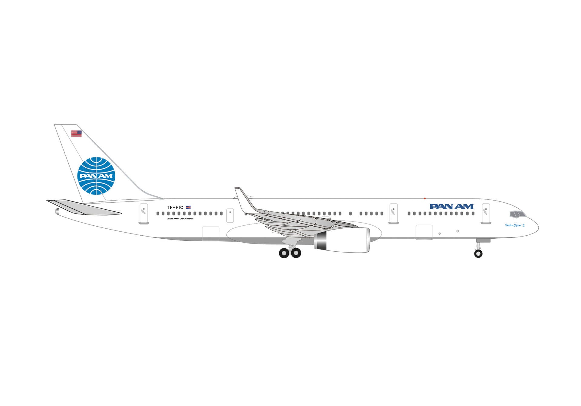 【予約商品】757-200 パン・アメリカン航空 「Yankee Clipper II」 TF-FIC 1/500 (HE20250711) [538602]
