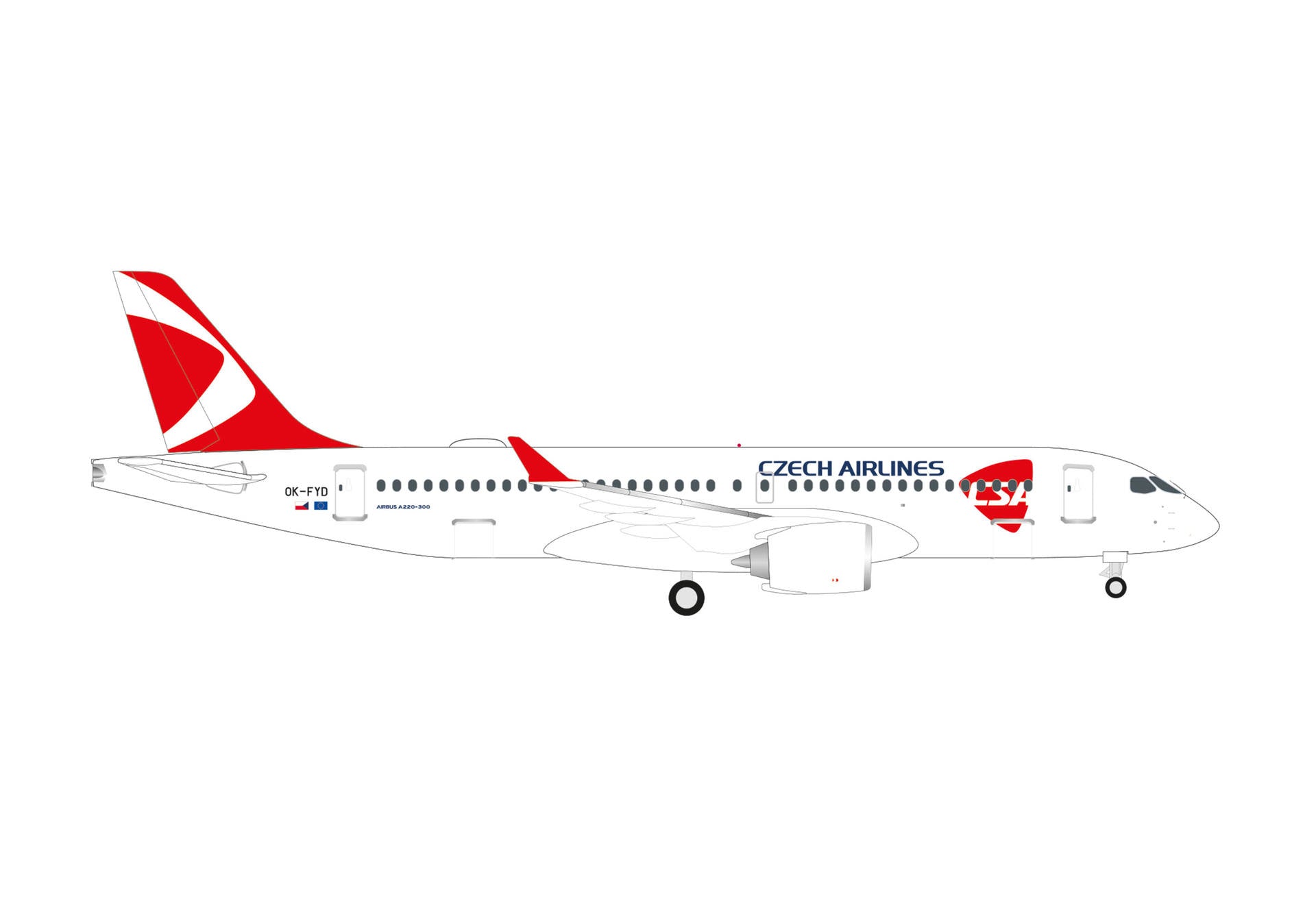 【予約商品】A220-300 チェコ航空 OK-FYD 1/500 (HE20250711) [538640]