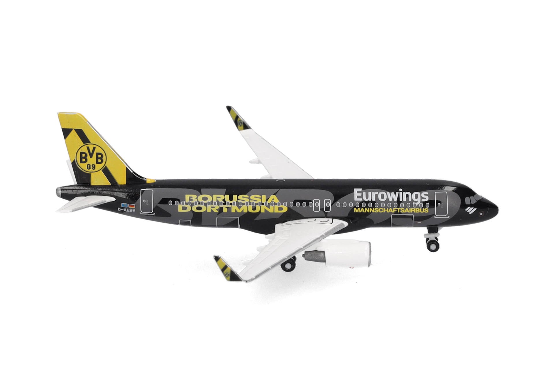【予約商品】A320 ユーロウイングス 「BVB Mannschaftsairbus」 D-AEWM 1/500 (HE20250711) [538657]
