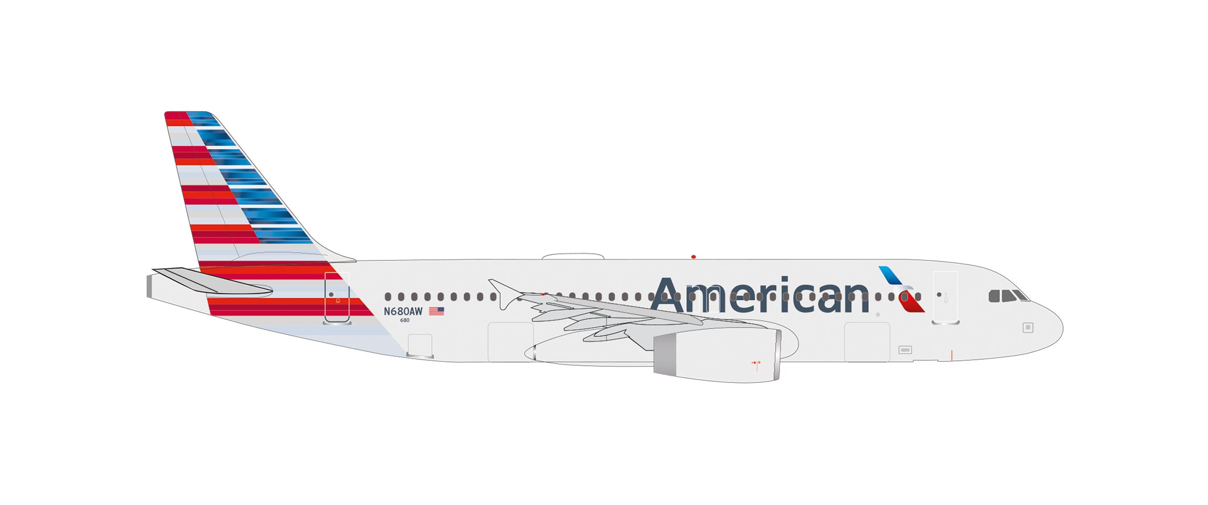 ※予約受付終了【予約商品】A320 アメリカン航空 N680AW 1/500 (HE20260125) [538879]