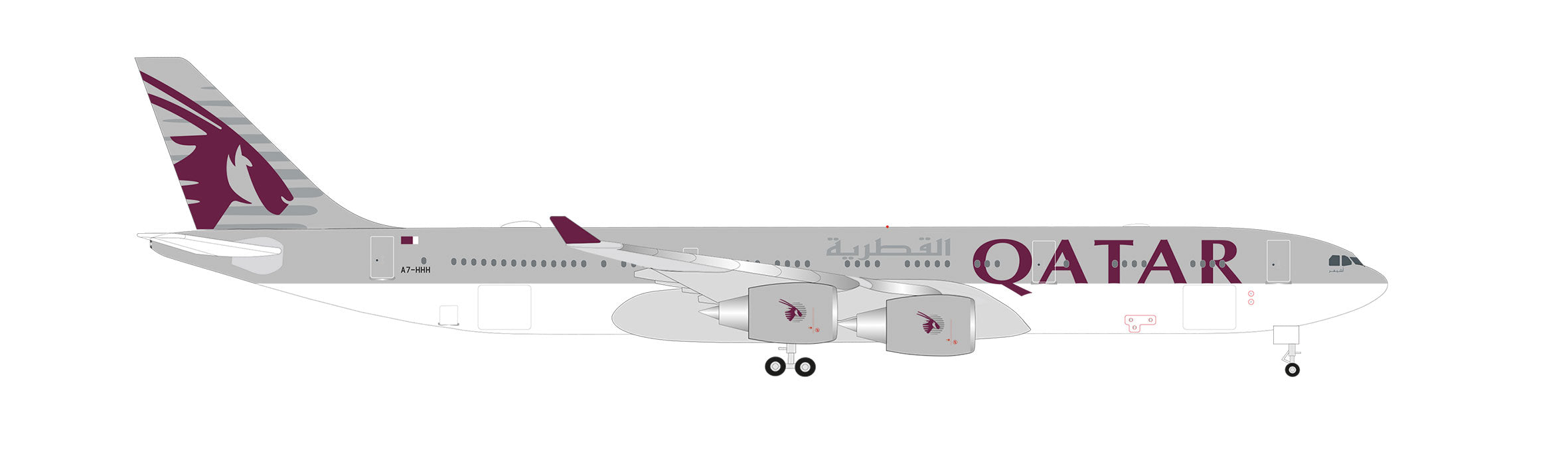 A340-500 カタールアミリフライト A7-HHH 1/500 [538923]