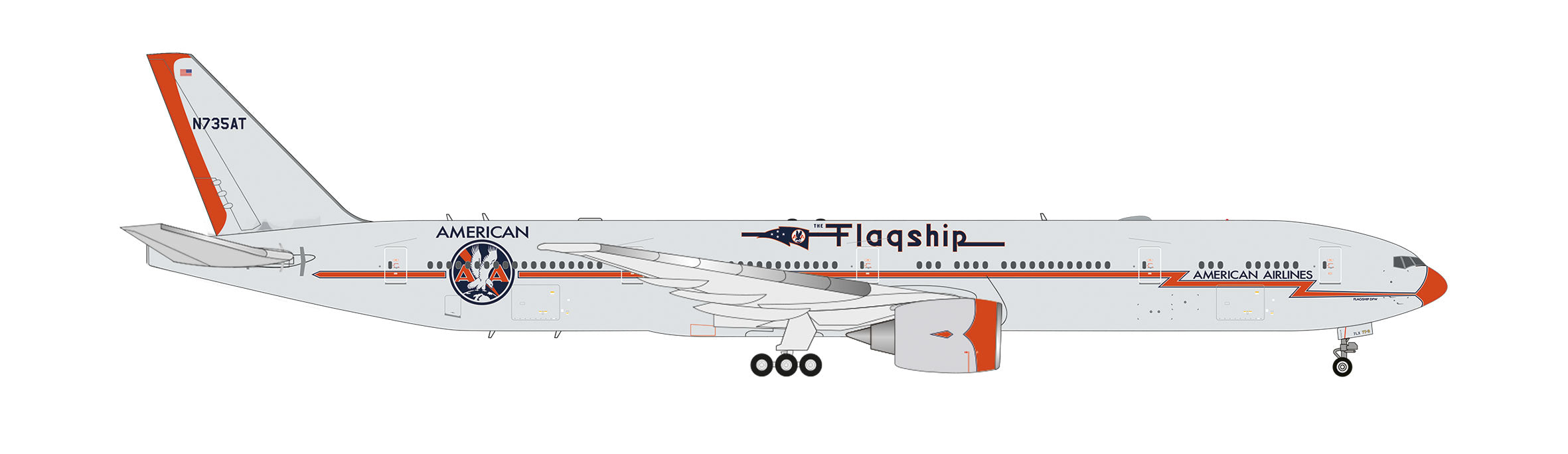※予約受付終了【予約商品】777-300ER アメリカン航空 「Flagship Heritage Livery」 N735AT 1/500 (HE20260125) [539173]