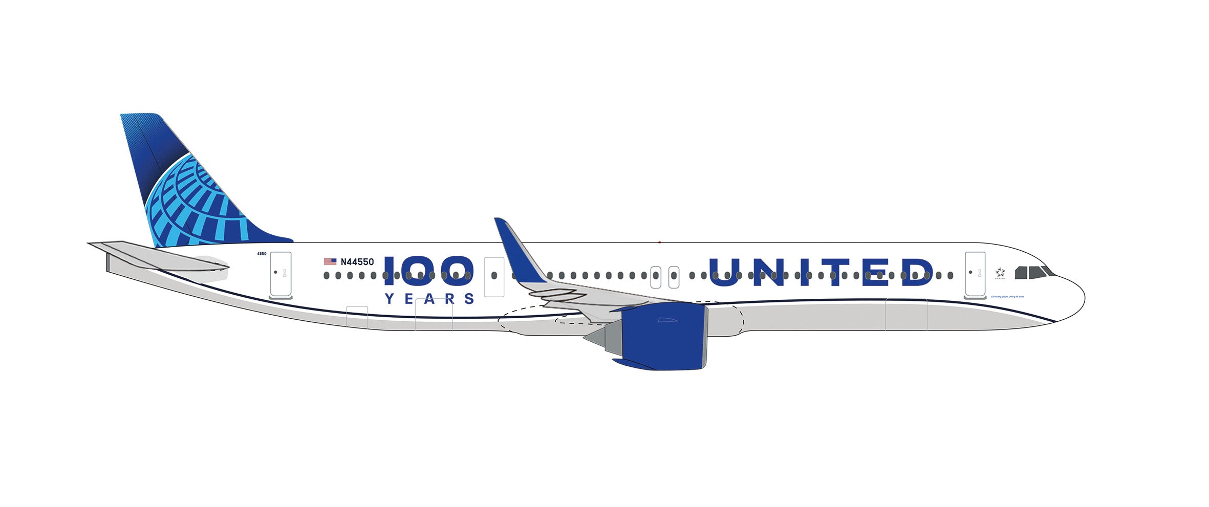 【予約商品】A321neo ユナイテッド航空 「100 Years」 N44550 1/500 (HE20260717)［539388］
