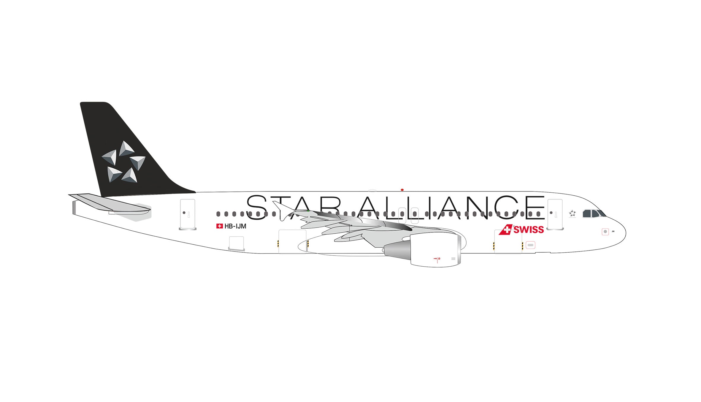 【予約商品】A320 スイス インターナショナル エアラインズ 「Richterswil」 ※スターアライアンス塗装 HB-IJM 1/500 (HE20260717)［539463］
