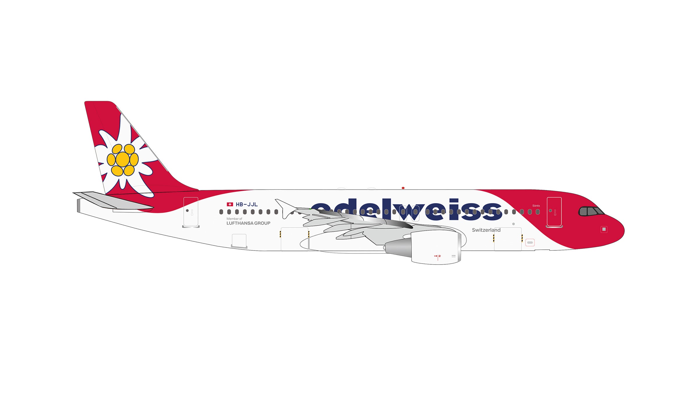 【予約商品】A320 エーデルワイス航空 「S ntis」 HB-JJL 1/500 (HE20260717)［539470］