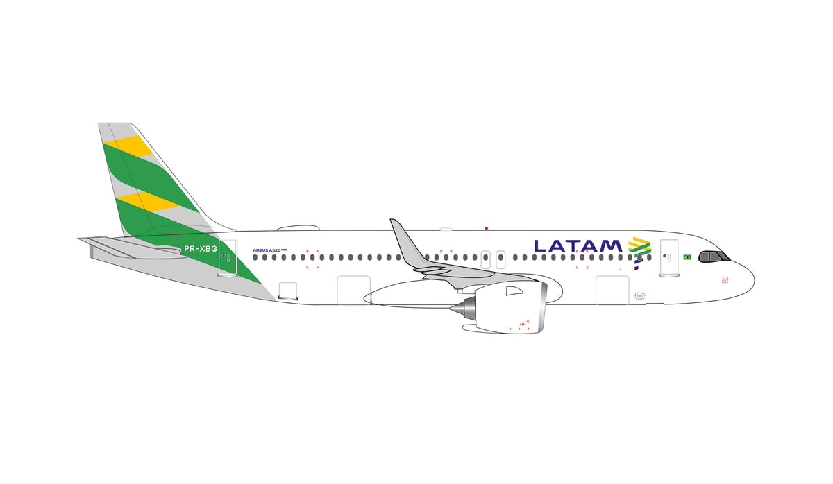 【予約商品】A320neo LATAMブラジル航空 「Brazil Flag」 PR-XBG 1/500 (HE20260912) [539746]