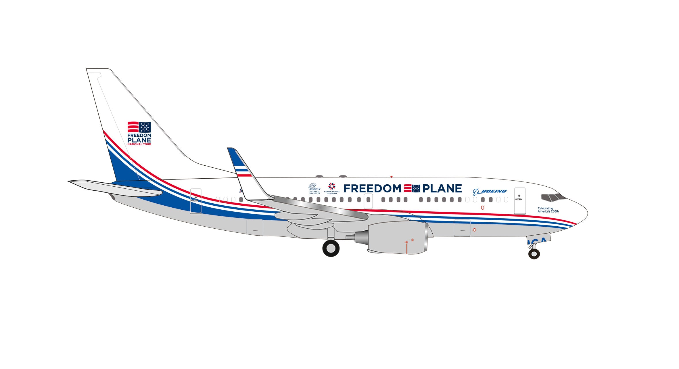 Herpa Wings 【予約商品】737-700BBJ ボーイング ハウスカラー