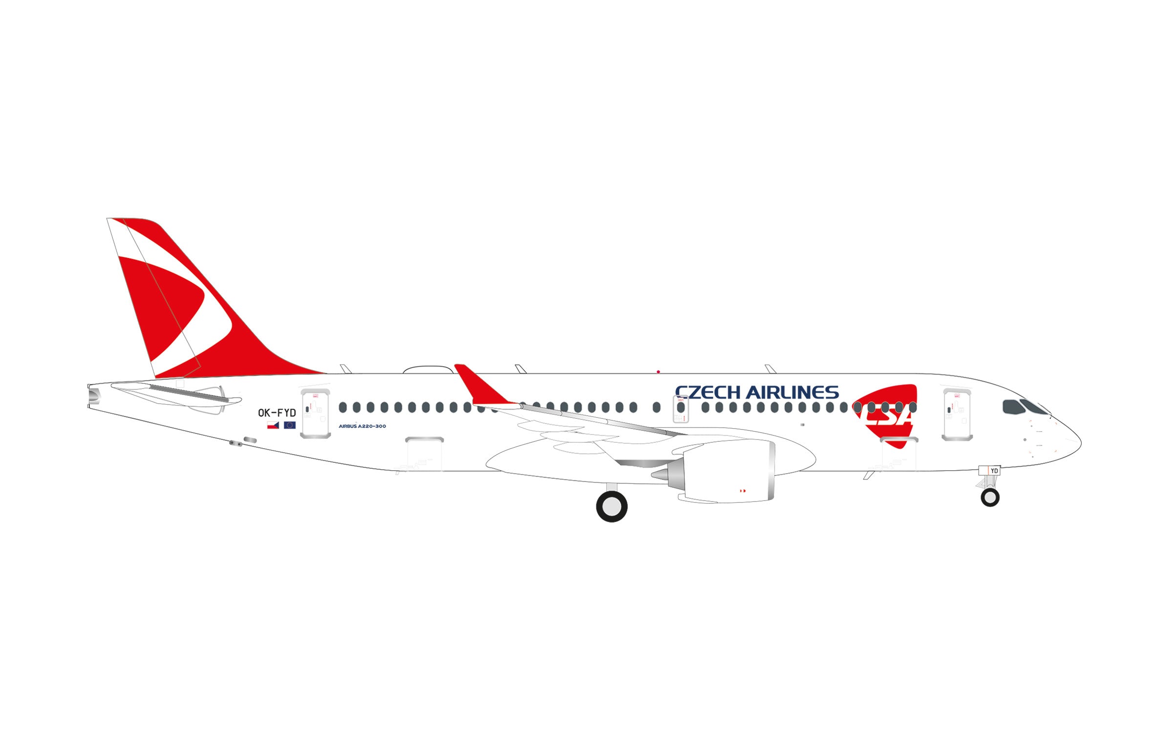 A220-300 CSA チェコ航空 OK-FYD 1/400 [562843]