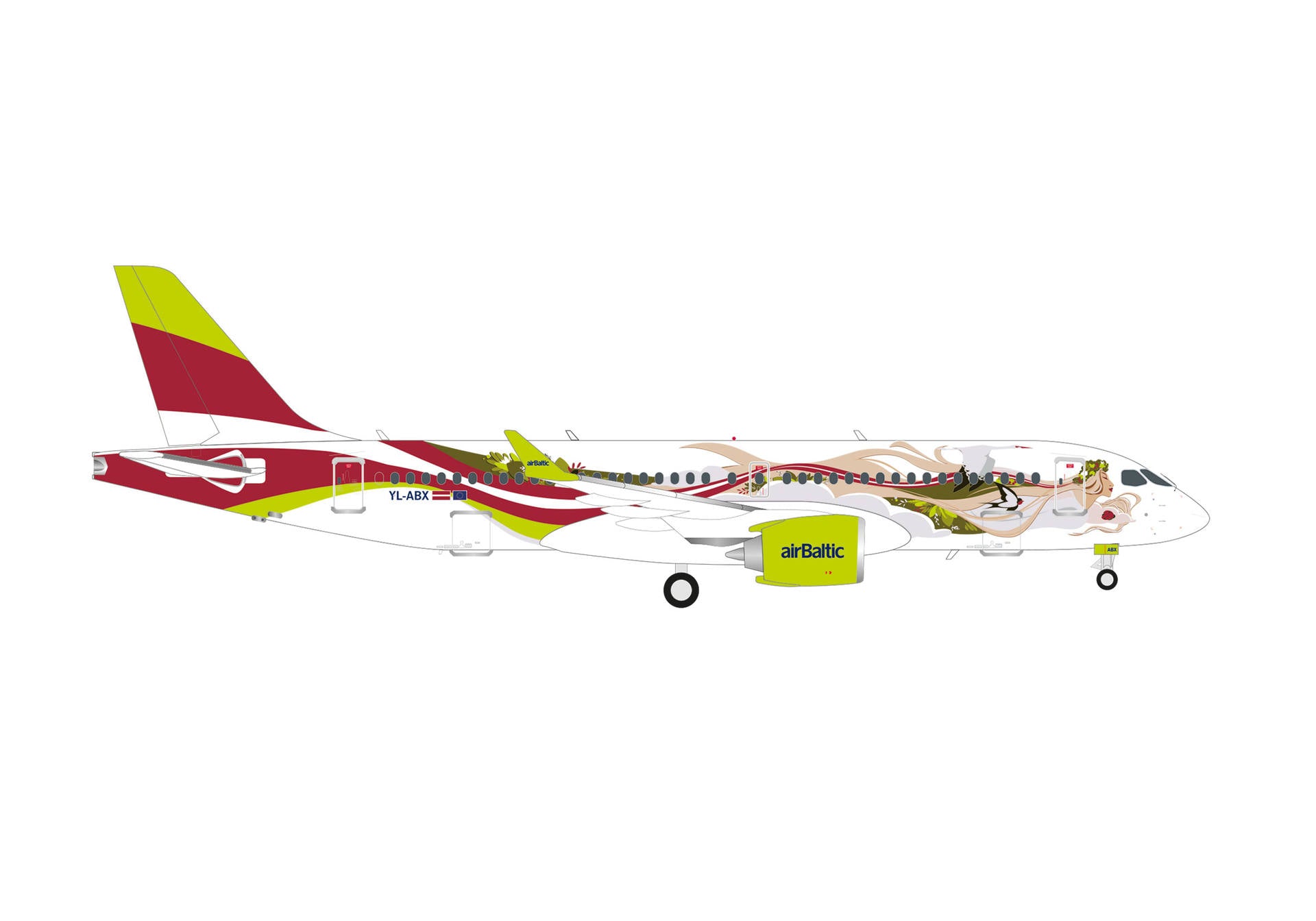 【予約商品】A220-300 エアバルチック 「50th A220」 YL-ABX 1/400 (HE20250711) [562850]