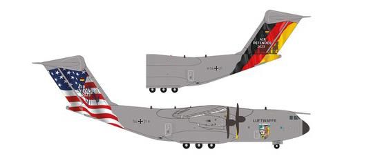 【予約商品】A400M ドイツ空軍  第62空輸航空団 「Air Defender 2023」　54+21　1/200 (HE20240203) [572965]