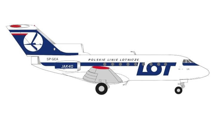 [Pre-order item] Yak-40 LOT Polish Airlines SP-GEA 1/200 (HE20241123) [573139] 