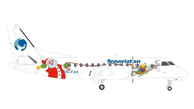 【お取り寄せ】Saab 340 フィンエアー 「Santa」 OH-FAH 1/200 (HE20241109) [573245]