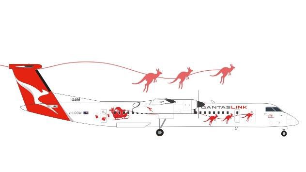 【予約商品】DHC-8-Q400 カンタスリンク 「Dasher-8」 「Mornington」 VH-QOW 1/200 (HE20241109) [573337]