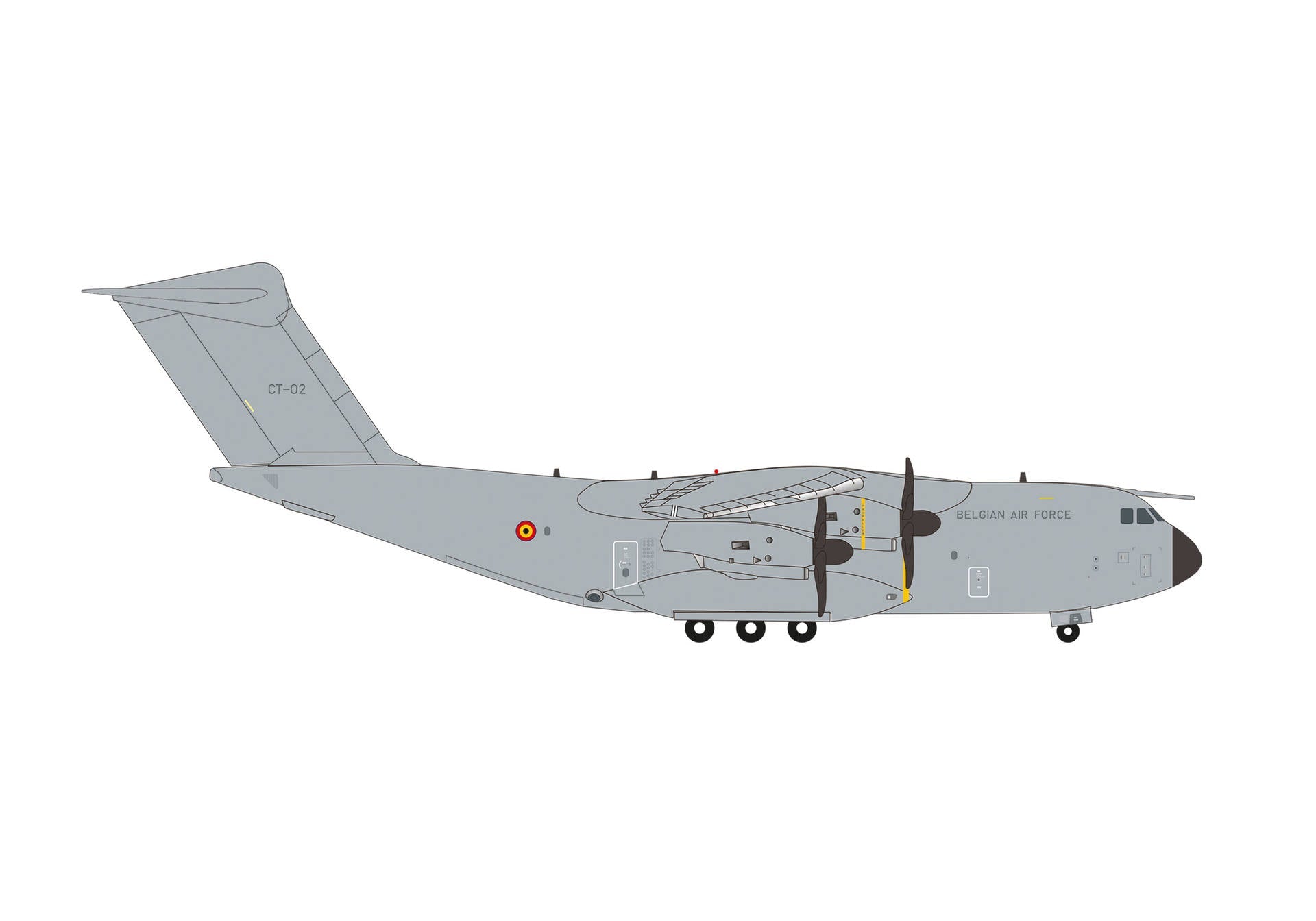 A400M ベルギー航空構成部隊 第15空輸航空団 第20飛行隊 メルスブローク空軍基地  CT-02 1/200 [573665]