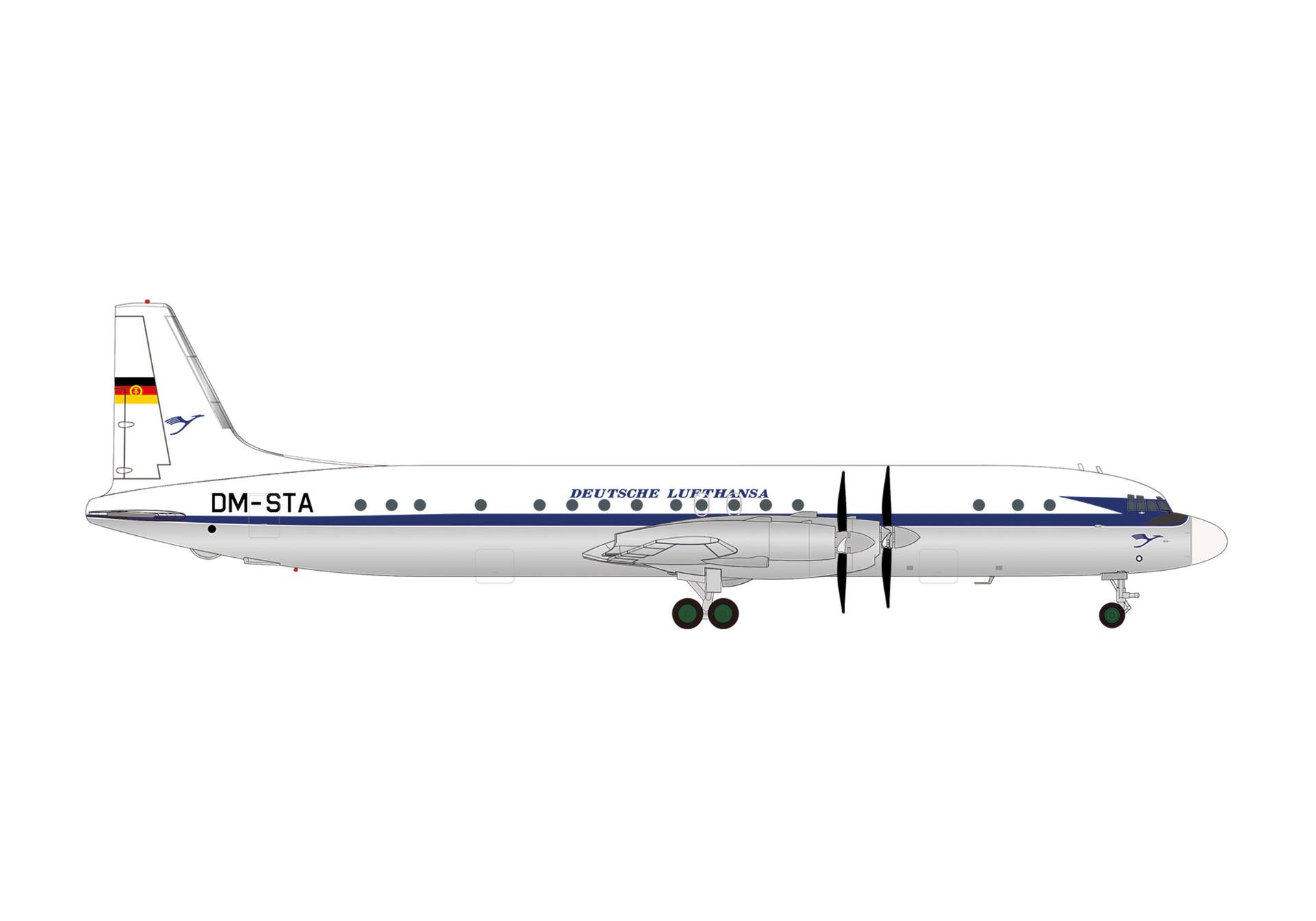 Herpa Wings IL-18 ルフトハンザ航空 DM-STA 1/200 [573689]