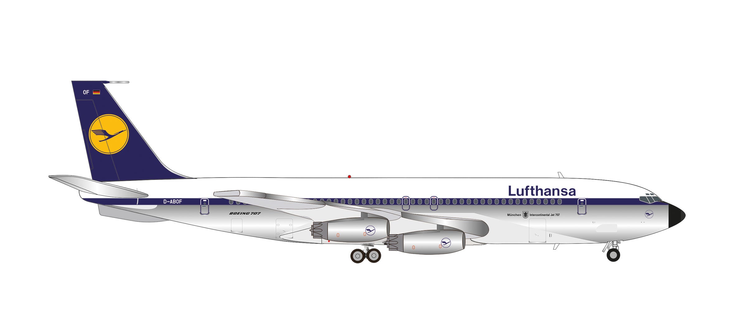 【予約商品】707-400 ルフトハンザ航空 「M nchen」　D-ABOF 1/200 (HE20250912) [573702]
