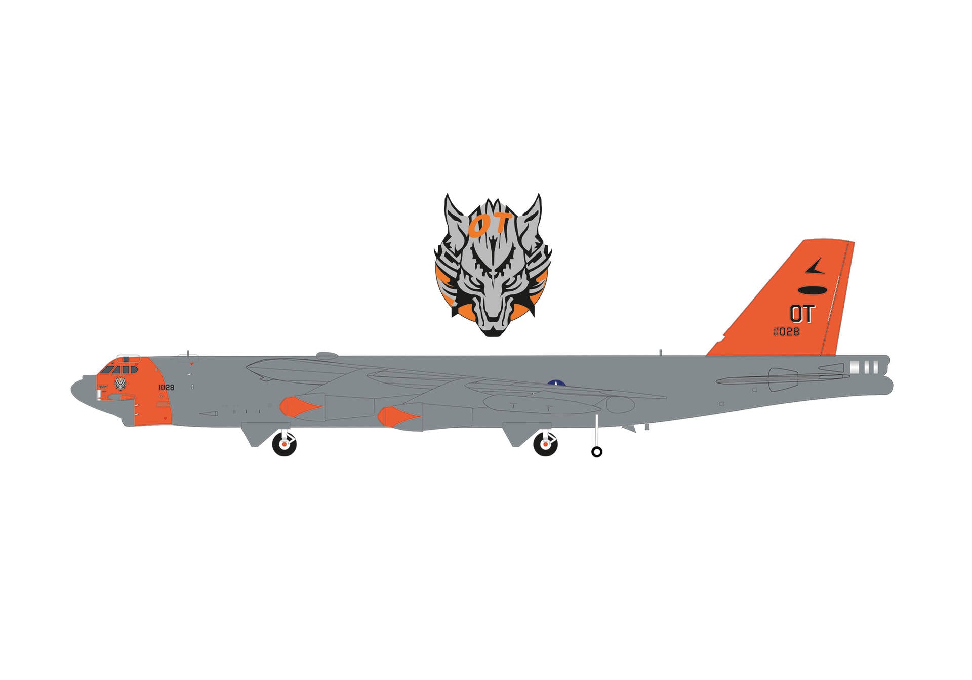 【予約商品】B-52H アメリカ空軍 第53航空団 第49試験評価飛行隊 「Test orange」 61-0028 1/200 (20250711) [HE573726]