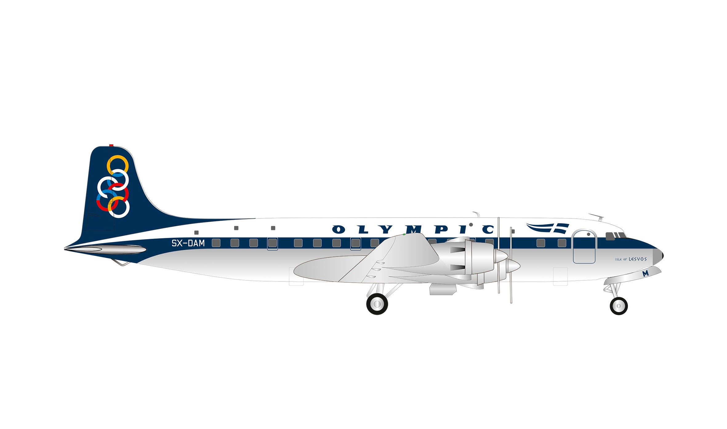 Herpa Wings 【予約商品】DC-6(B) オリンピック航空 「Isle of Lesvos