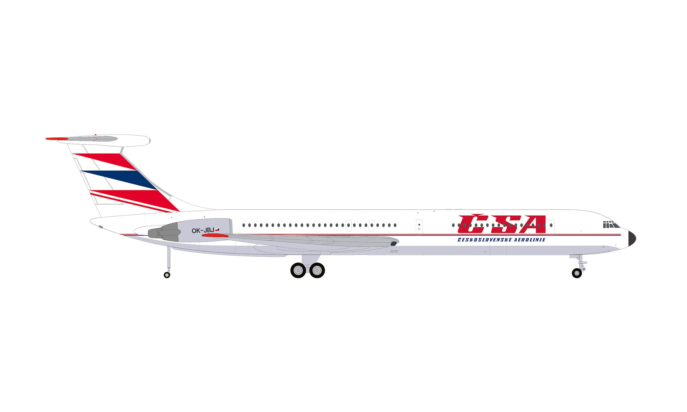 Herpa Wings 【予約商品】IL-62M CSAチェコ航空 OK-JBJ 1/200