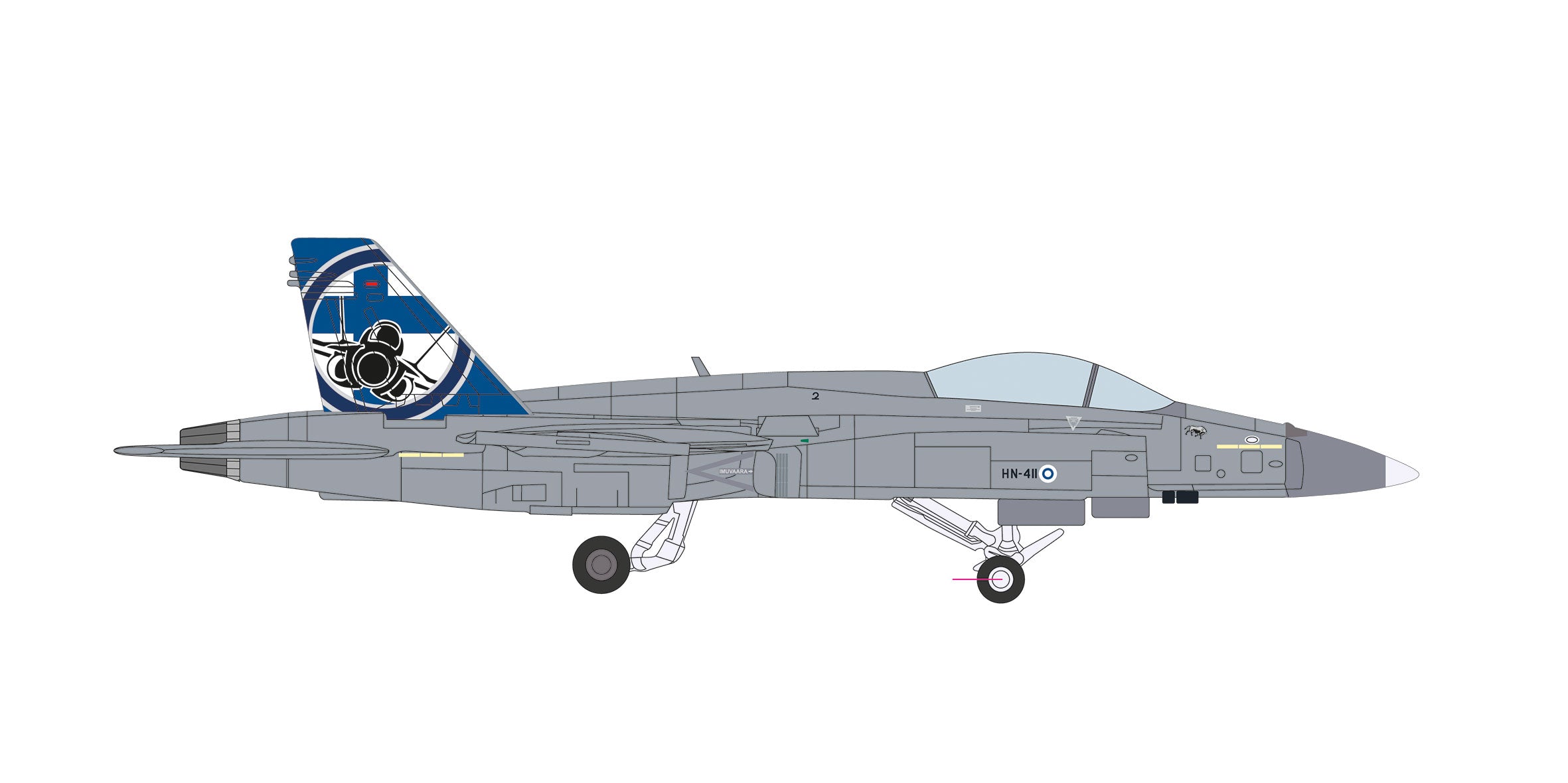 【予約商品】F/A-18C フィンランド空軍 第11戦闘飛行隊 ロヴァニエミ基地 デモチーム HN-411 1/200 (HE20260717)［574211］