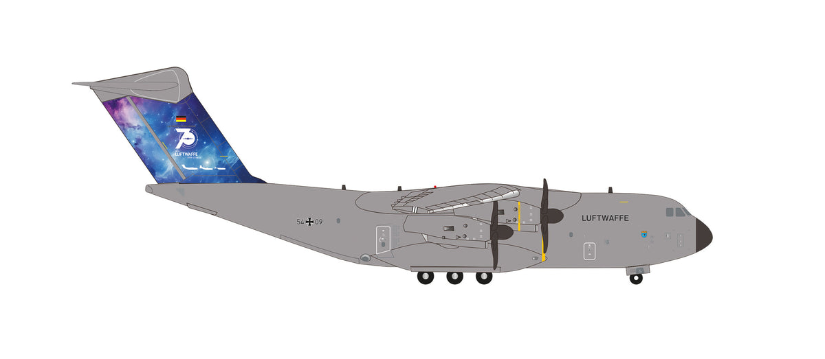 【予約商品】A400M ドイツ空軍 LTG62 ヴンストルフ基地 「70 Jahre Luftwaffe」 54+09 1/200 (HE20260912) [574365]