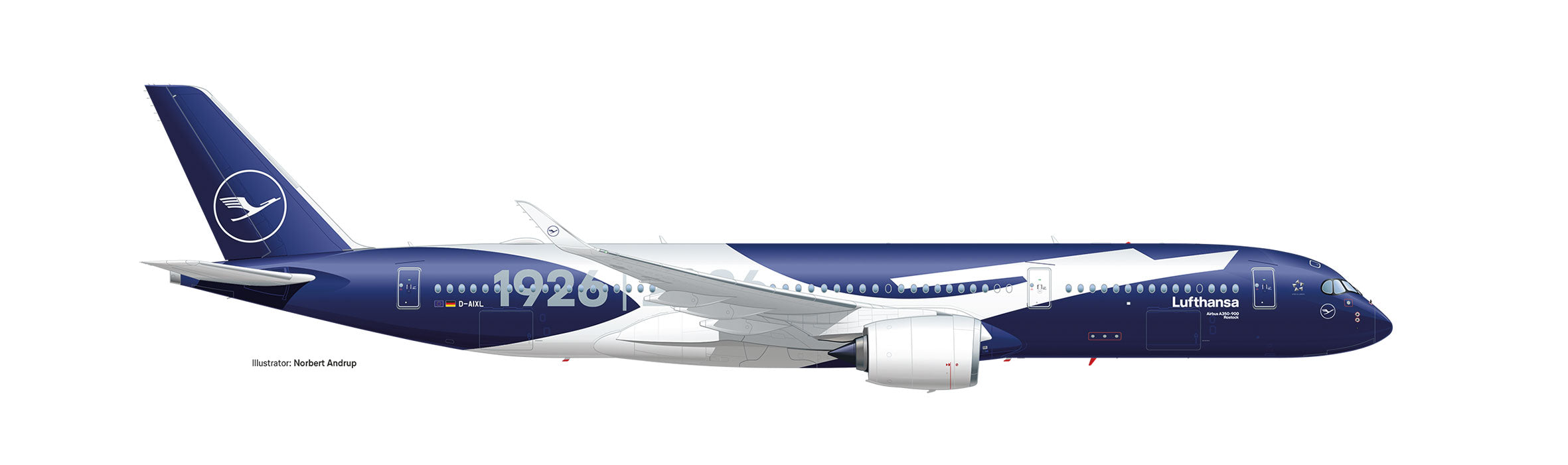 Herpa Wings 【予約商品】A350-900 ルフトハンザ航空 「100 Jahre」 D
