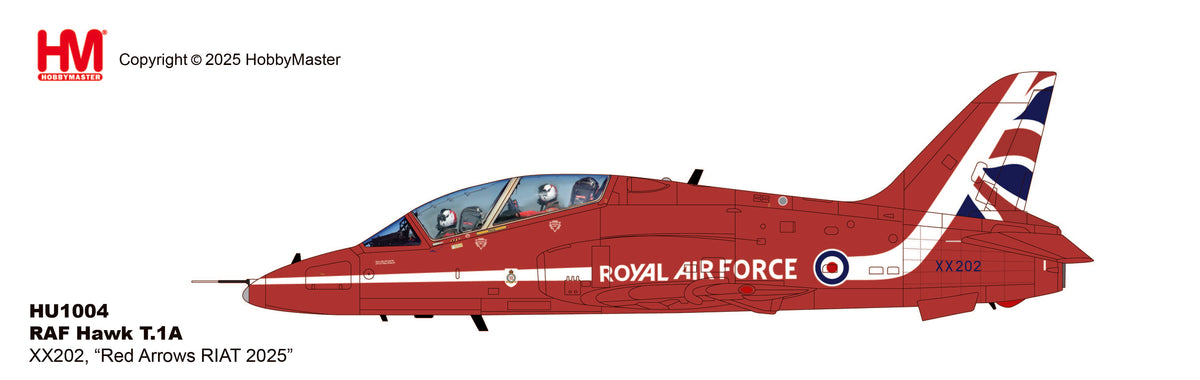 【予約商品】ホーク T.1A イギリス空軍 レッドアローズ RIAT 2025年 ※イギリス流通限定 ヘルメット・ステッカー付属 1/48 (HM20261021) [HU1004]