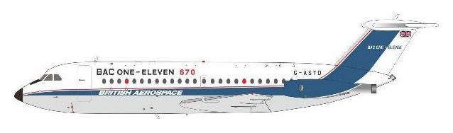 BAC1-11-670AM  ブリティッシュ・エアロスペース  G ASYD 1/200 [IF111BACSYD]
