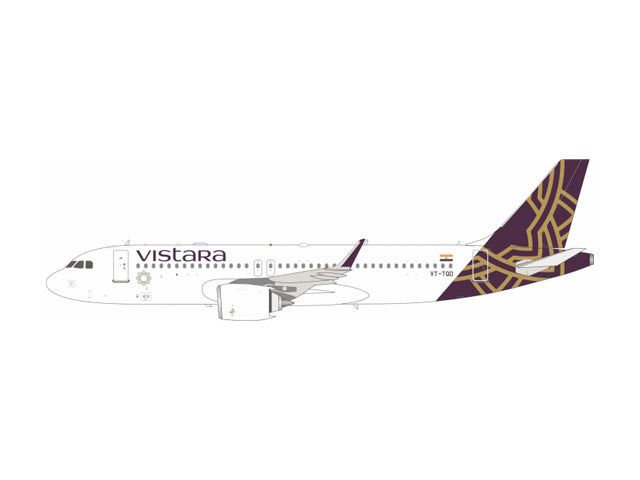 (貴重) Vistara Airbus A320 1:200 スケールモデル InFlight200 A320-200N Vistara VT-TQD 1/200 [IF320UK0124]