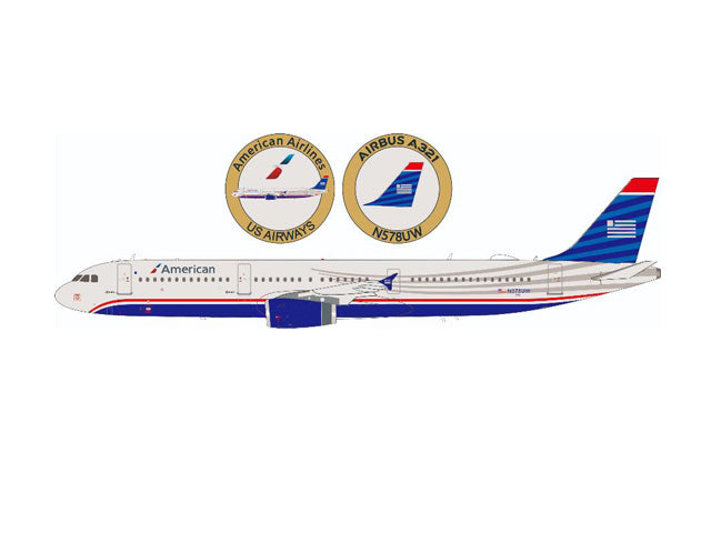 【予約商品】A321-200  アメリカン航空 レトロ塗装「USエアウェイズ」N578US  1/200  (IF20231027) [IF321AA578]