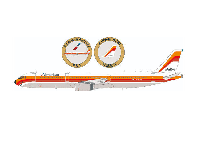 A321-200 American Airlines Retro Paint PSA Pacific Southwest Airlines N582UW 1/200 [IF321AA582] 