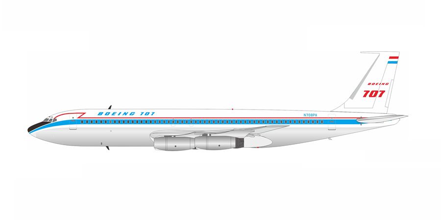 【予約商品】707-100 ボーイング ハウスカラー ※ポリッシュ仕上げ N708PA  1/200 (IF20260210) [IF701BOEING1025P]
