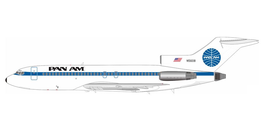 B727-51 パンアメリカン航空 N5608 1/200 [IF721PA0526]